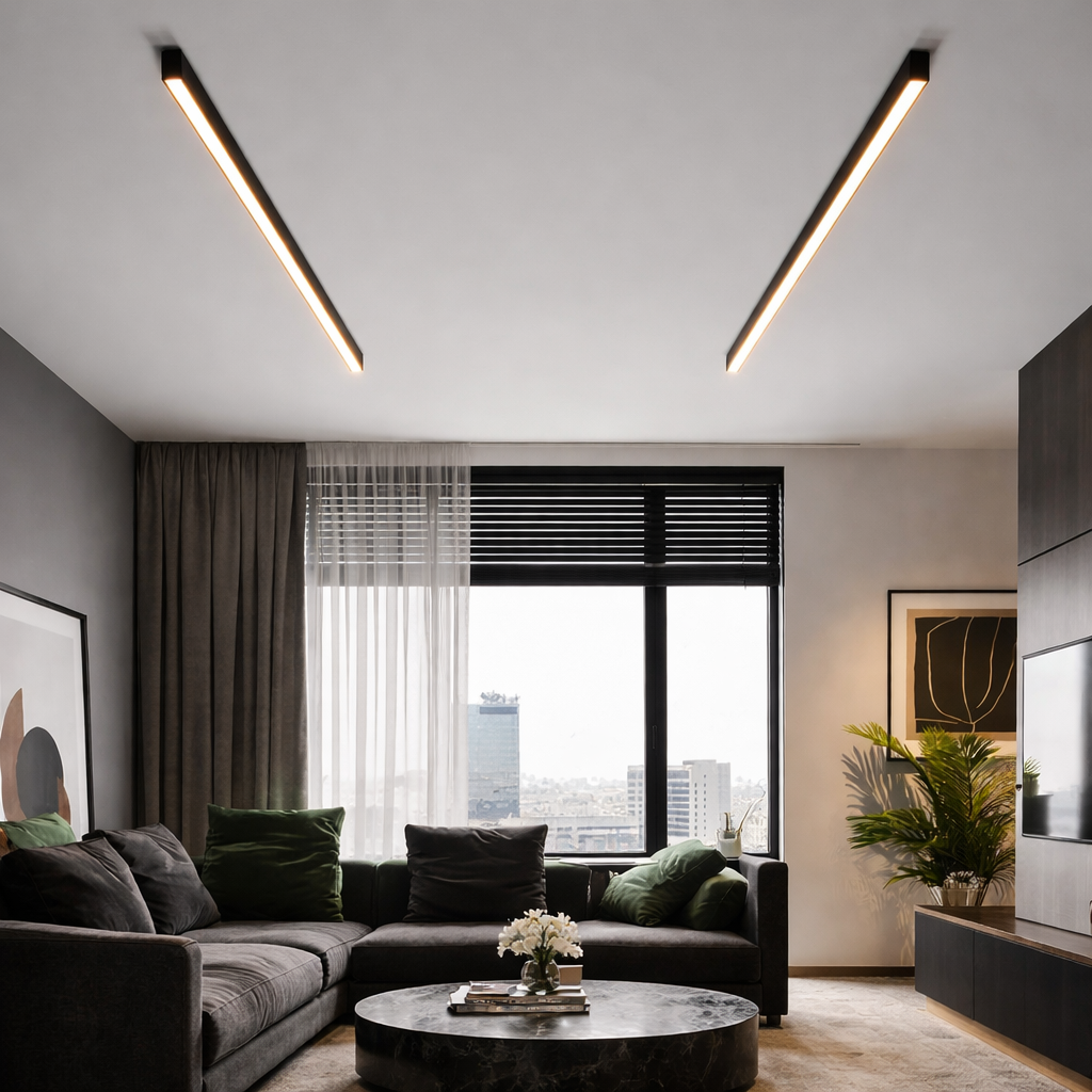 Plafonnier Moderne et Minimaliste Longue Bande