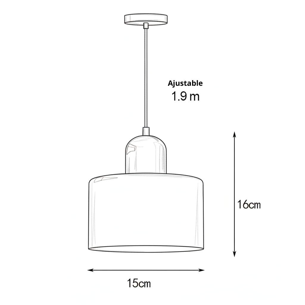Suspension Nordique Verre Circulaire