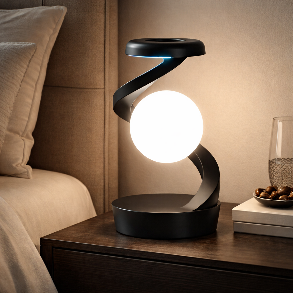 Lampe de Chevet Tactile Design avec Chargeur sans Fil