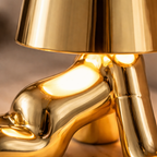 Lampe de Table Homme Doré Chrome Nordique Rechargeable