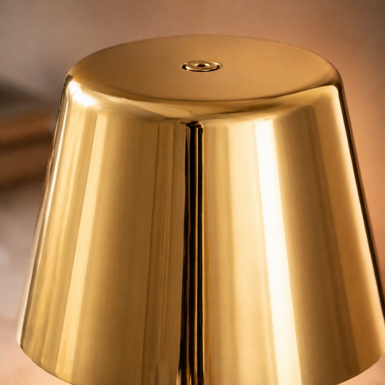 Lampe de Table Homme Doré Chrome Nordique Rechargeable