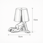 Lampe de Table Homme Doré Chrome Nordique Rechargeable