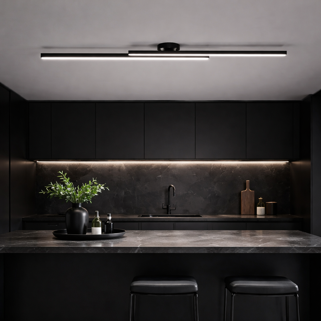 Plafonnier moderne à longue bande en aluminium