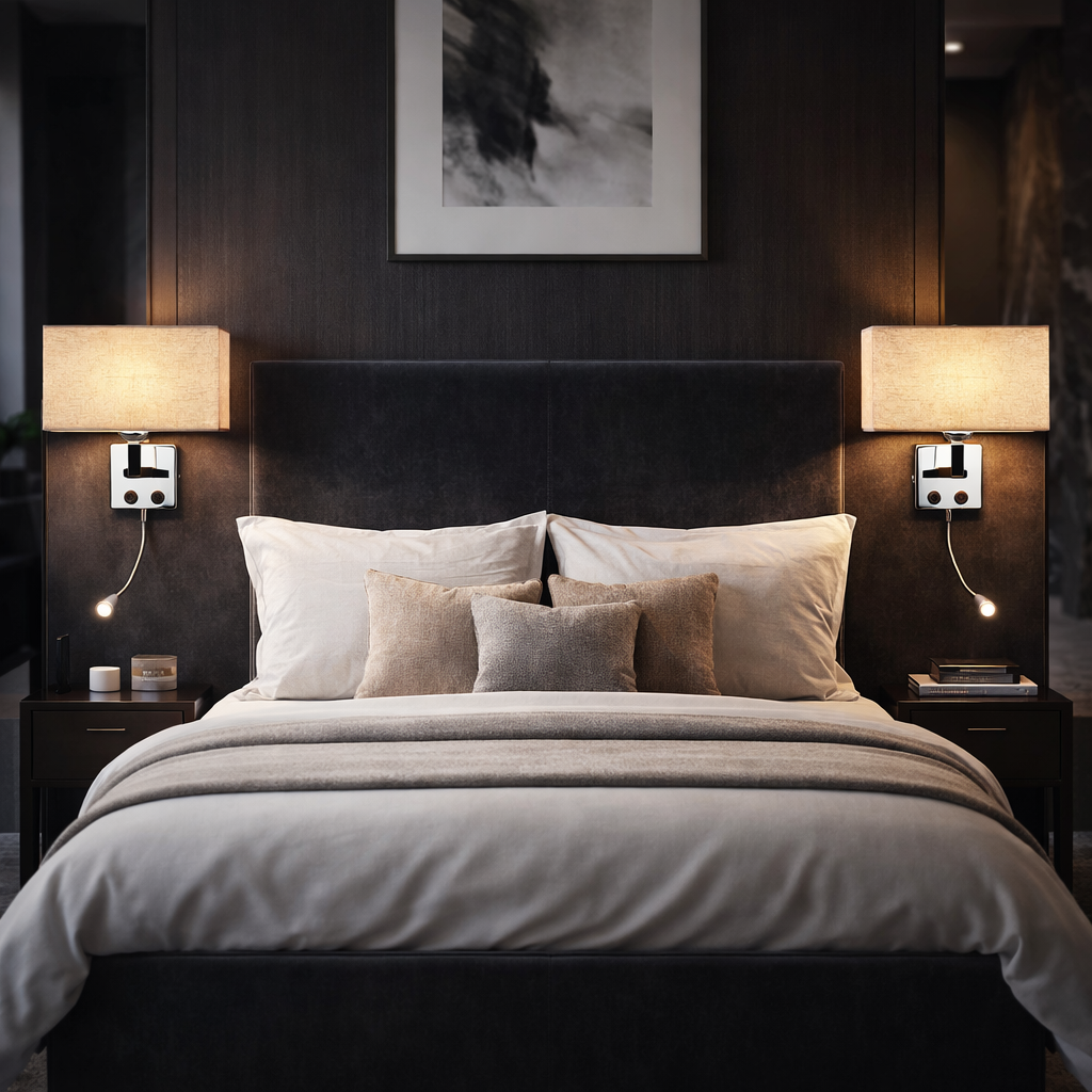 Applique en tissu avec interrupteur LED