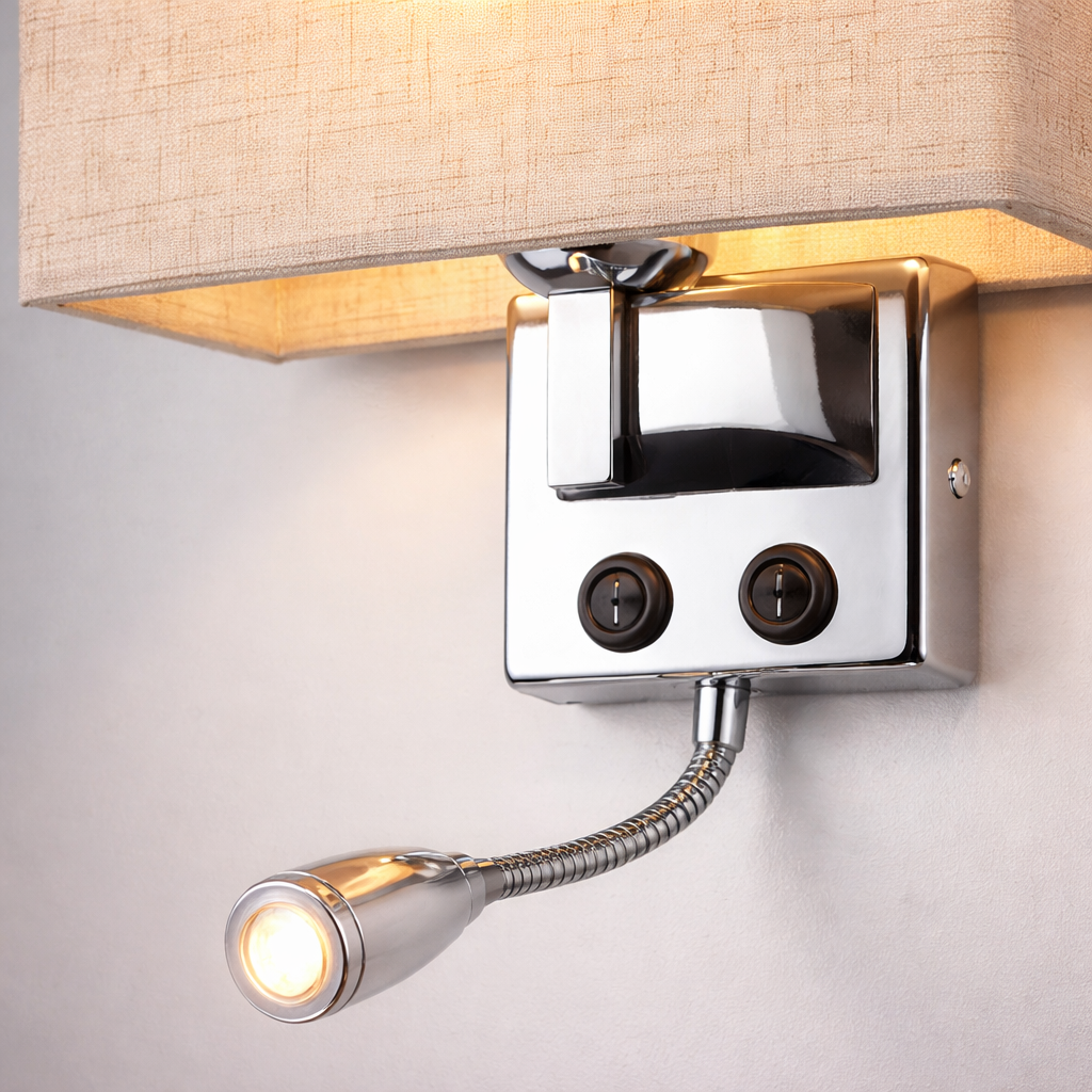 Applique en tissu avec interrupteur LED
