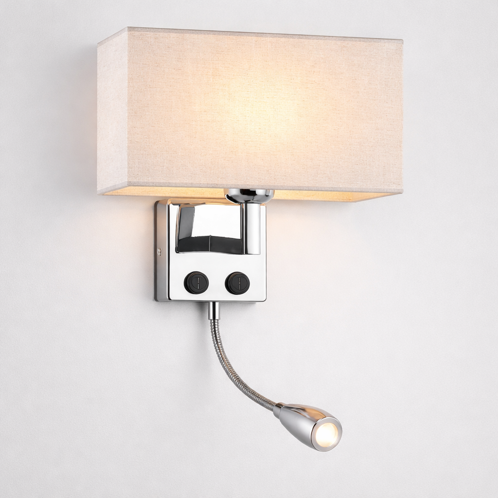 Applique en tissu avec interrupteur LED