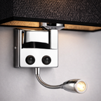 Applique en tissu avec interrupteur LED