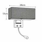 Applique en tissu avec interrupteur LED