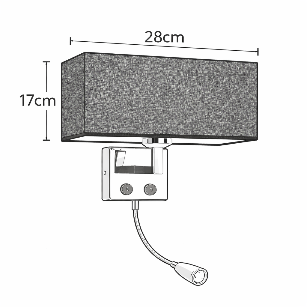 Applique en tissu avec interrupteur LED
