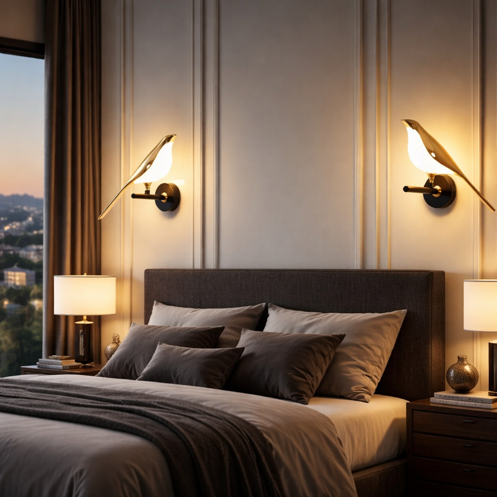 Applique Murale LED en Forme d'Oiseau