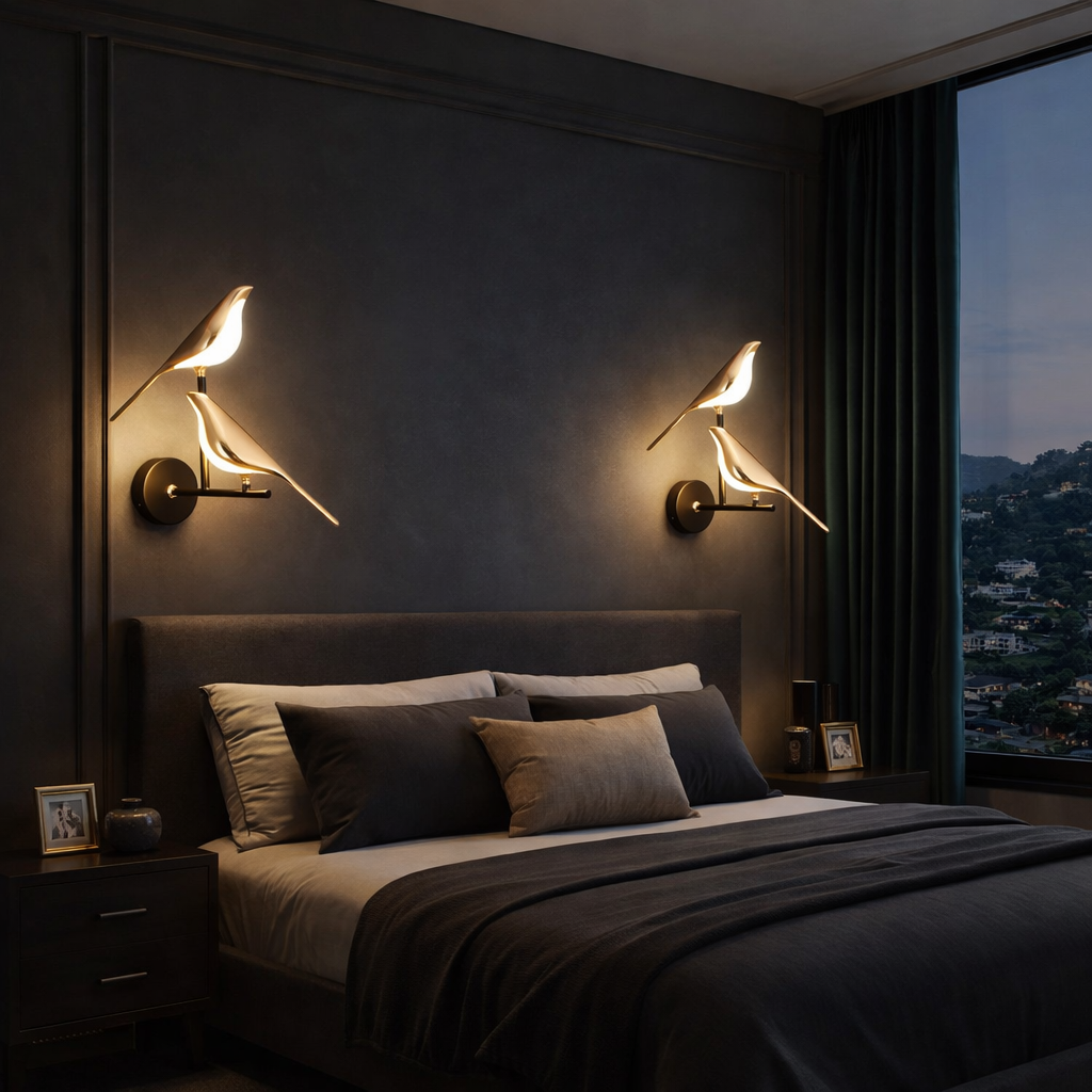 Applique Murale LED en Forme d'Oiseau