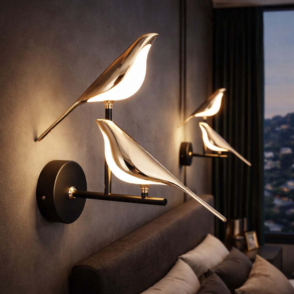 Applique Murale LED en Forme d'Oiseau
