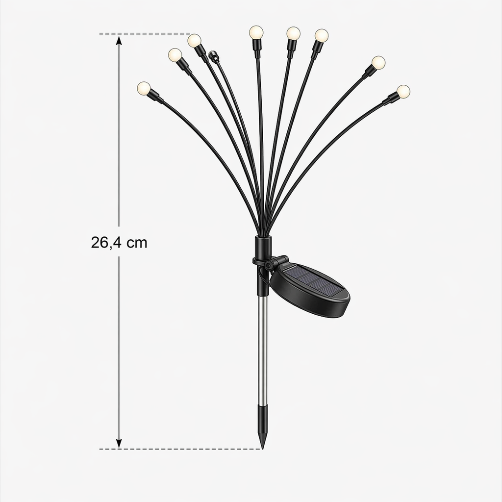Lampe de Jardin LED Lucioles Solaire