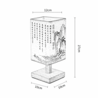 Lampe Style Chinois en Bois et Tissu