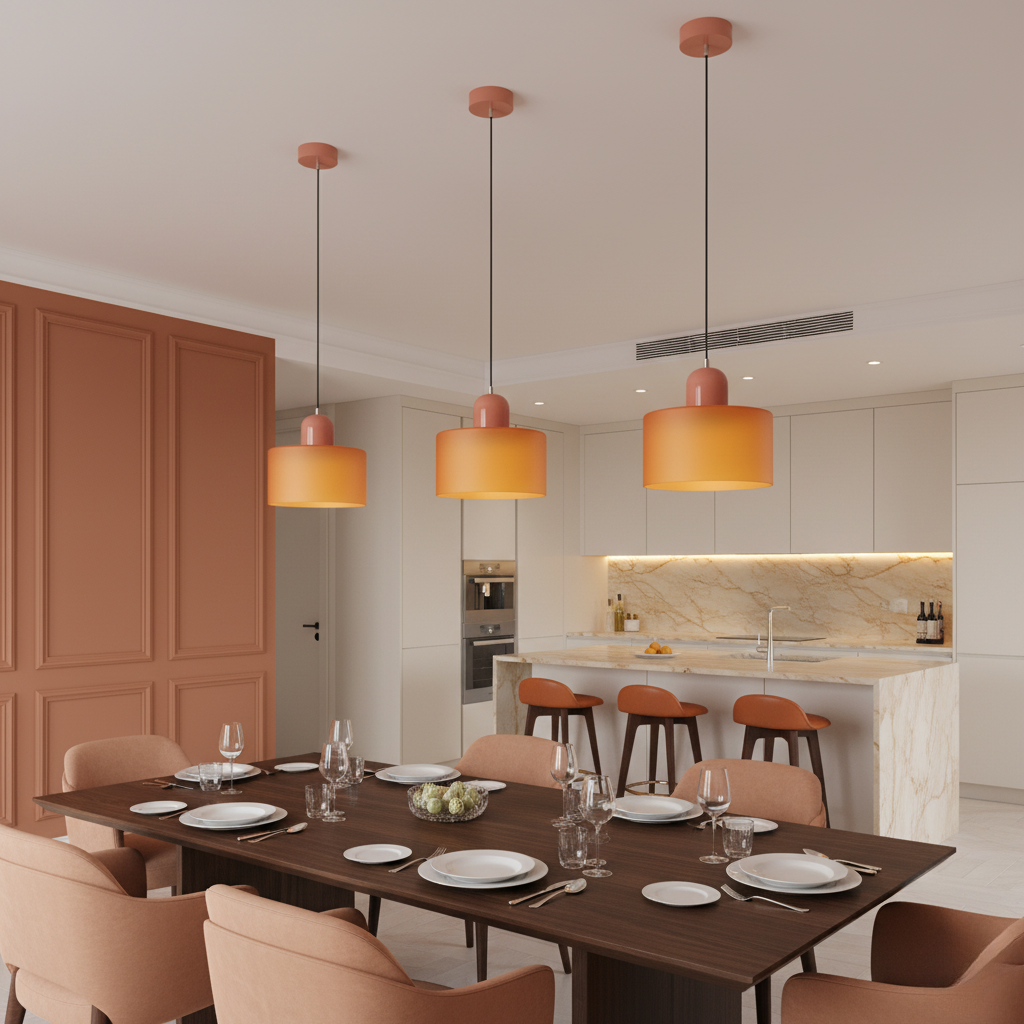 Suspension Nordique Verre Circulaire