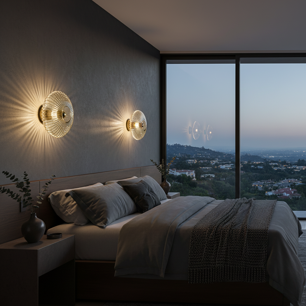 Applique Murale Rétro Verre LED Moderne