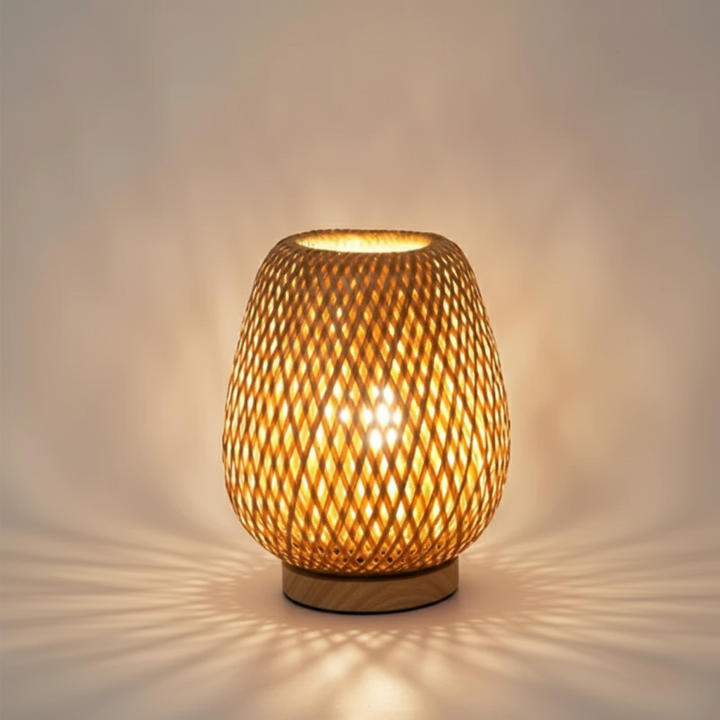 Lampe en Bambou Tressé