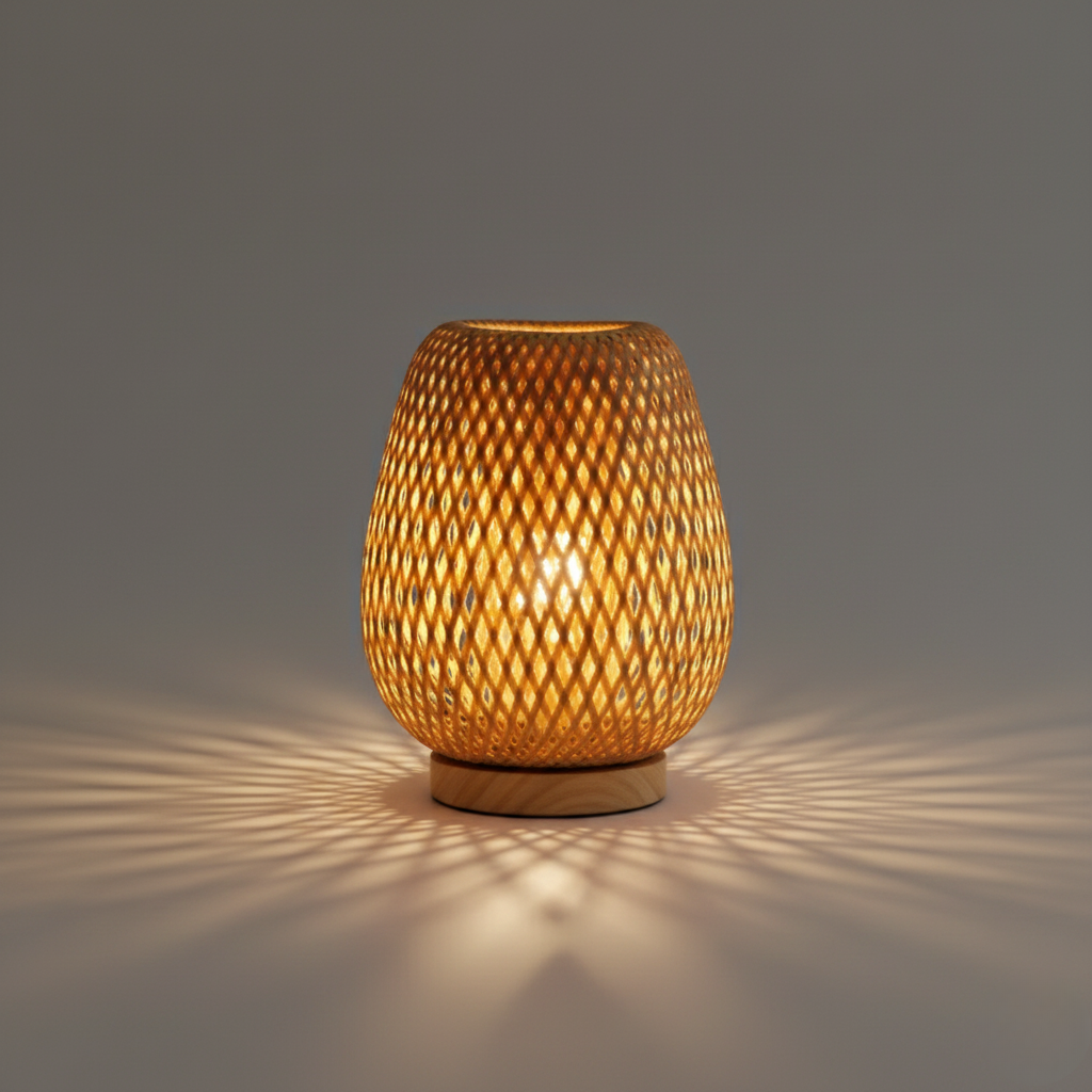 Lampe en Bambou Tressé