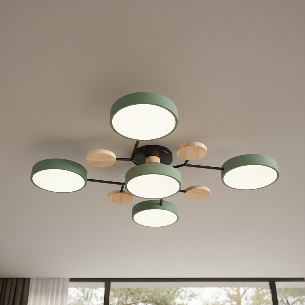 Plafonnier Circulaire Moderne Nordique en Acrylique LED