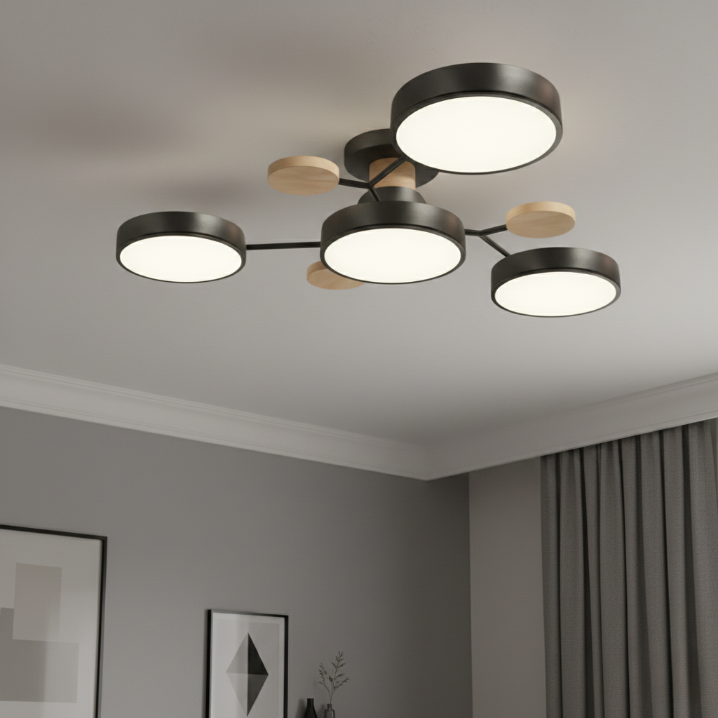 Plafonnier Circulaire Moderne Nordique en Acrylique LED