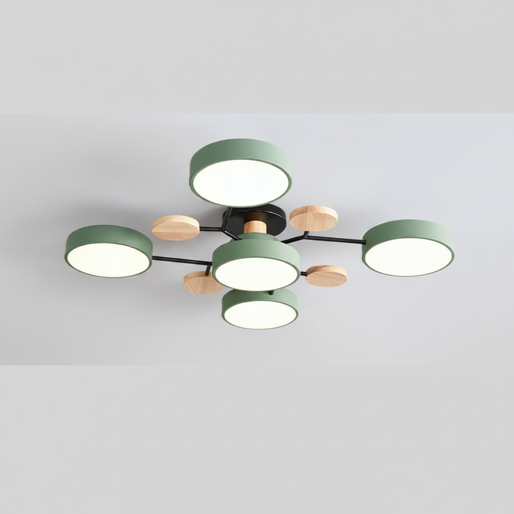 Plafonnier Circulaire Moderne Nordique en Acrylique LED
