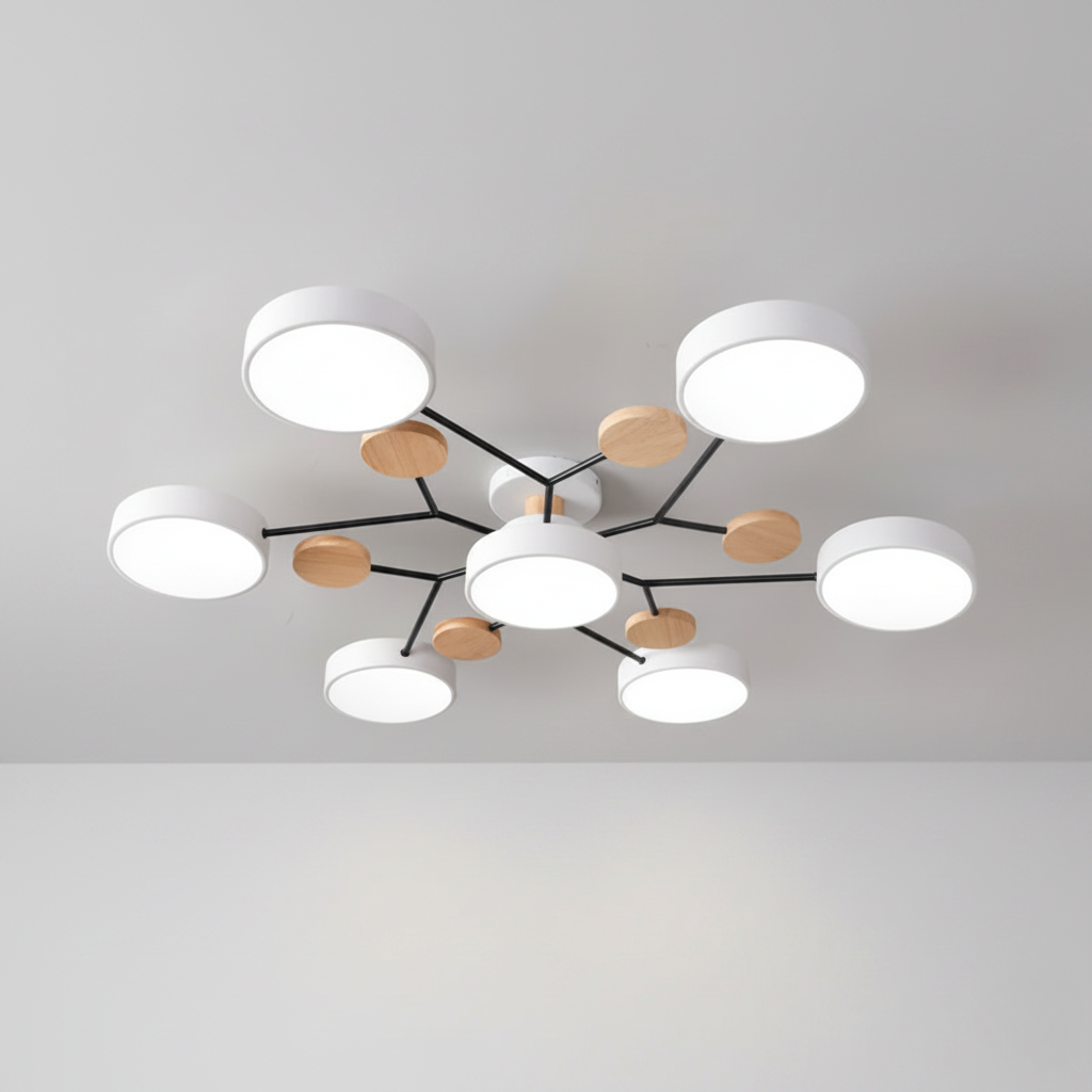 Plafonnier Circulaire Moderne Nordique en Acrylique LED