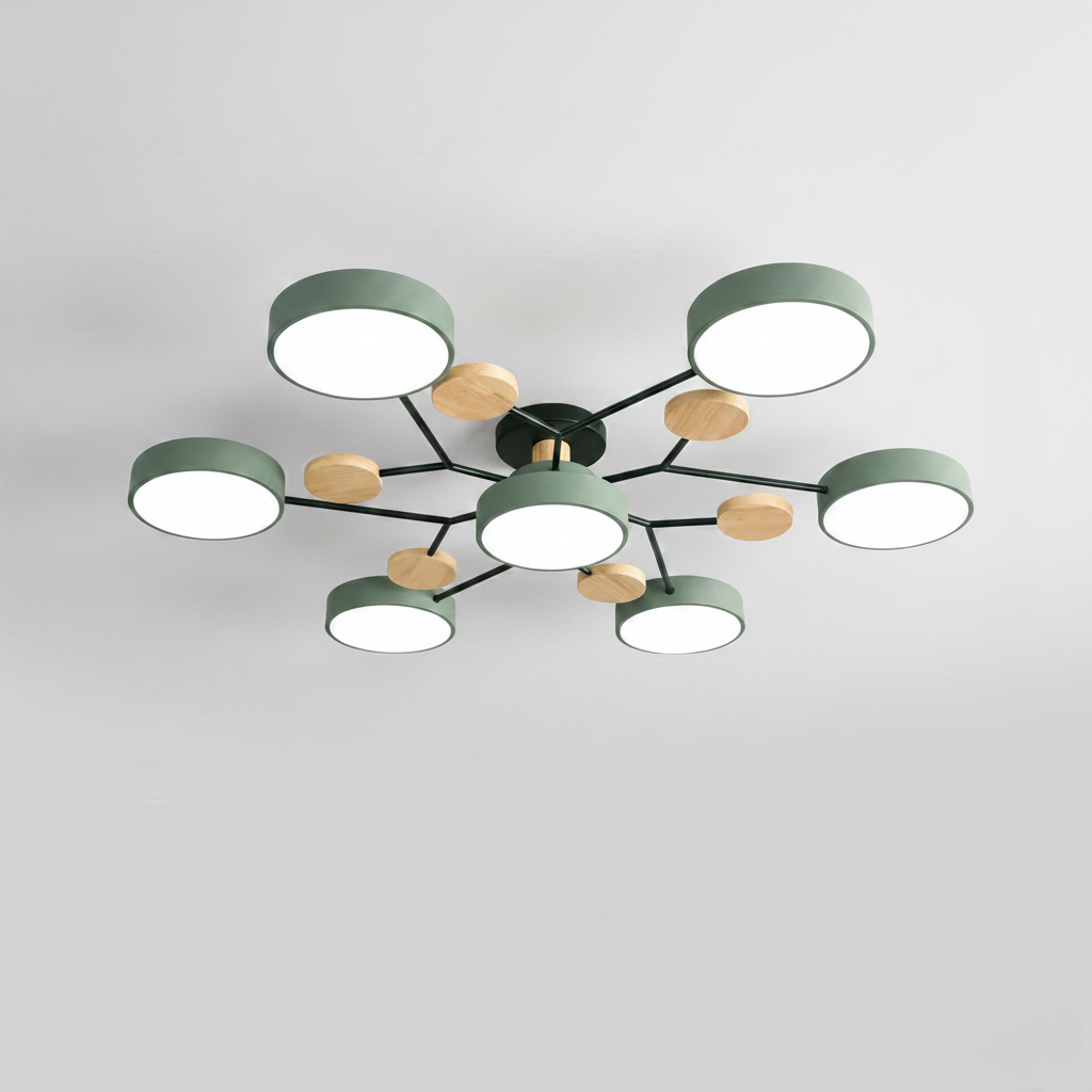 Plafonnier Circulaire Moderne Nordique en Acrylique LED