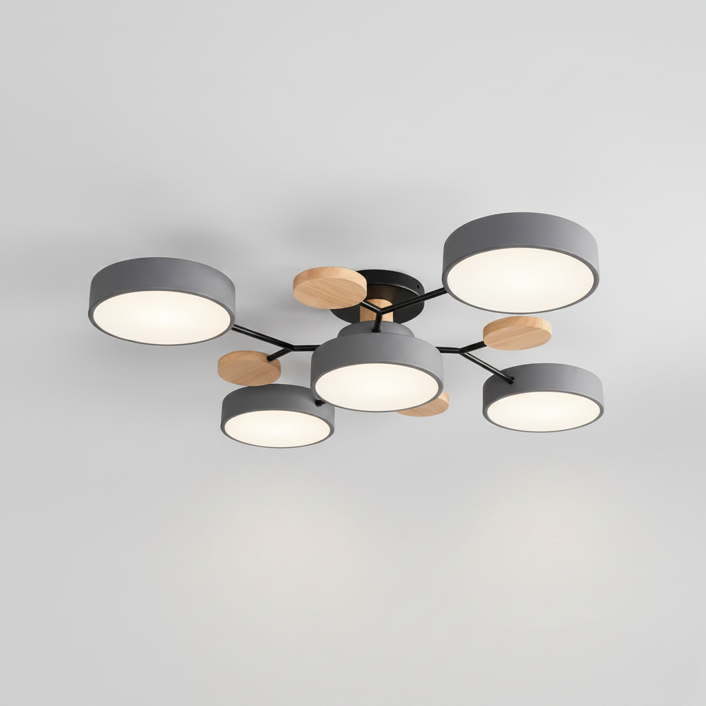 Plafonnier Circulaire Moderne Nordique en Acrylique LED