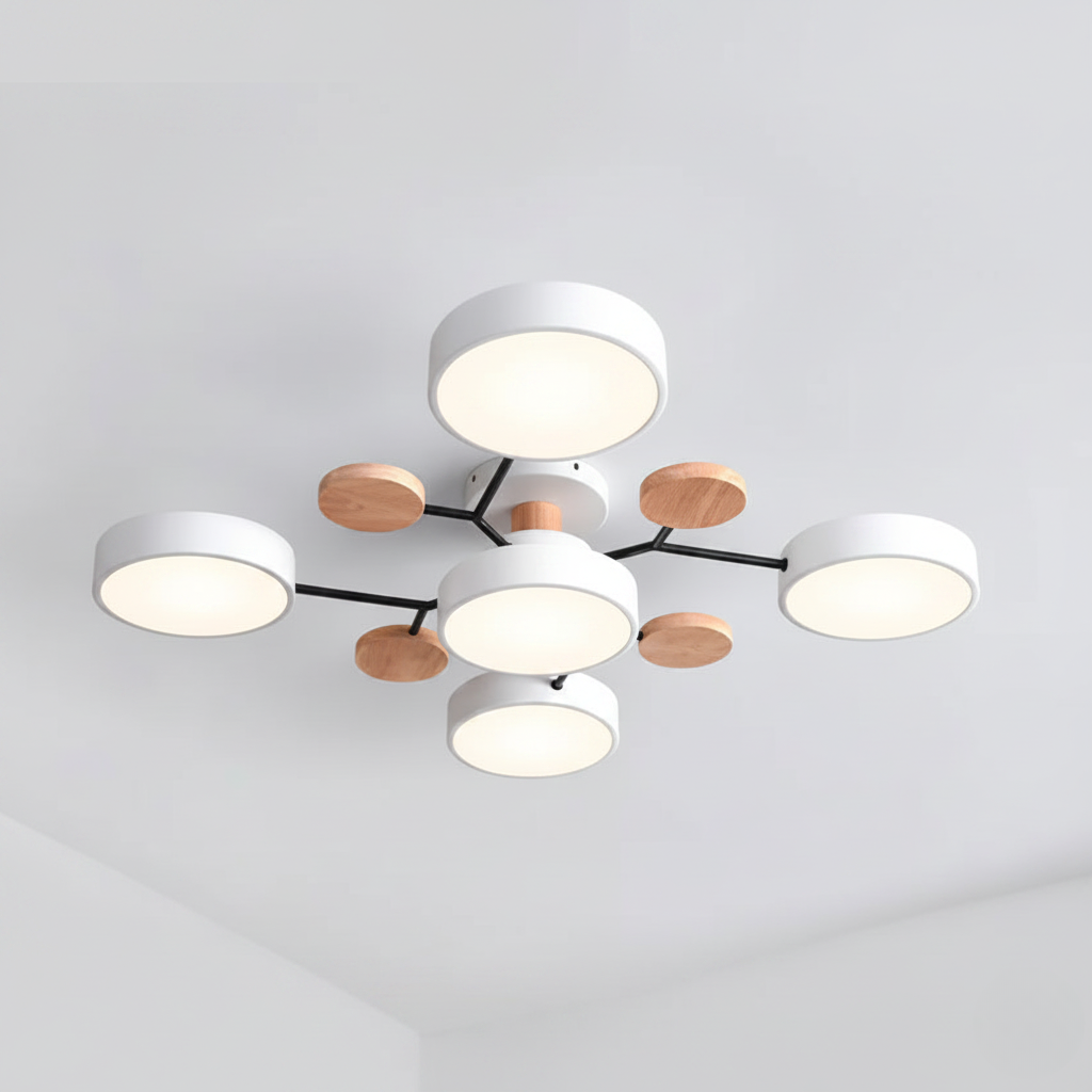 Plafonnier Circulaire Moderne Nordique en Acrylique LED