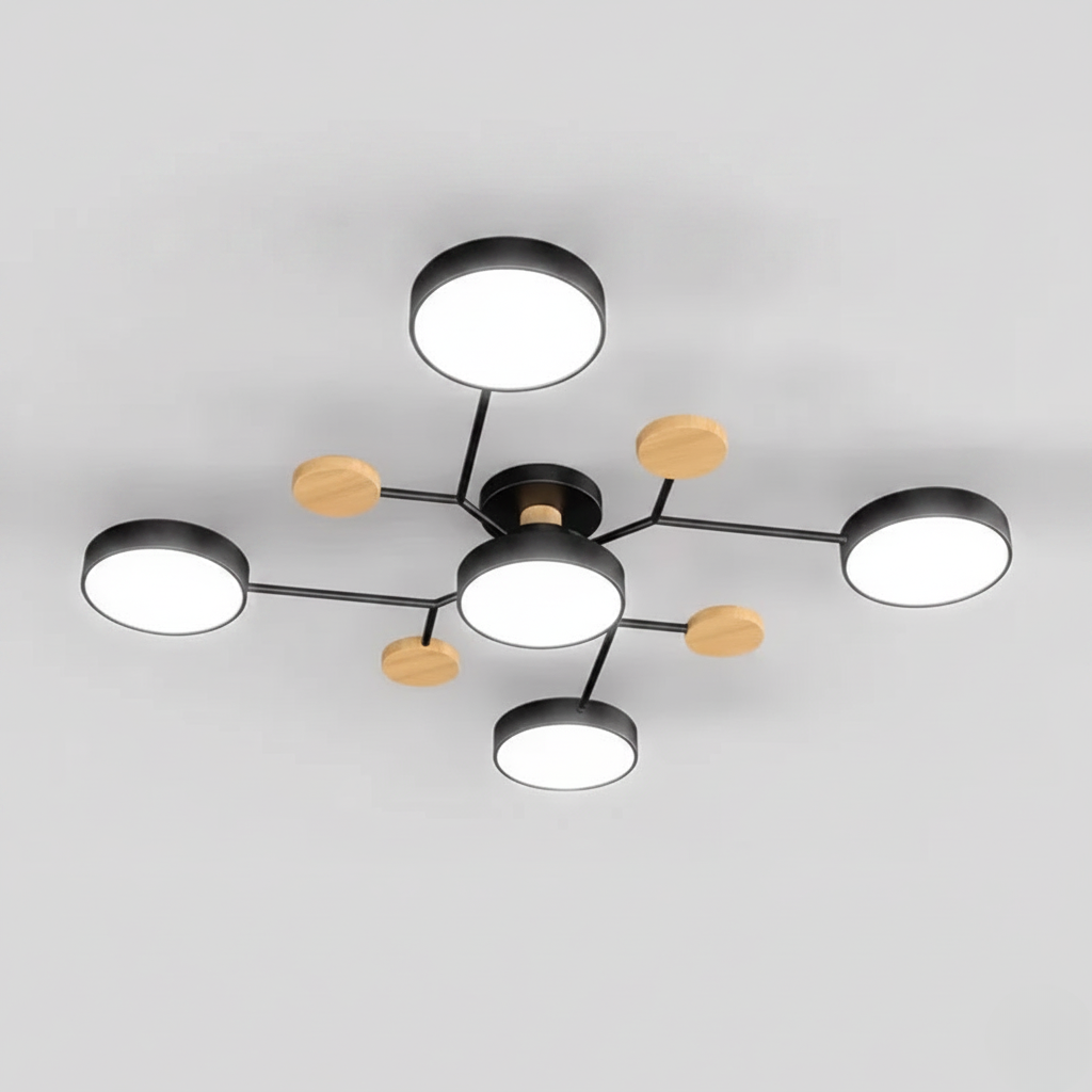 Plafonnier Circulaire Moderne Nordique en Acrylique LED
