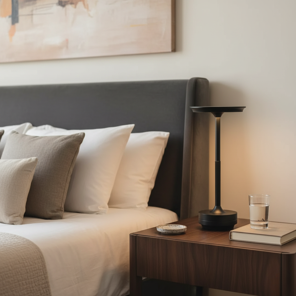 Lampe de Table Design Moderne et Rechargeable avec Éclairage Dimmable