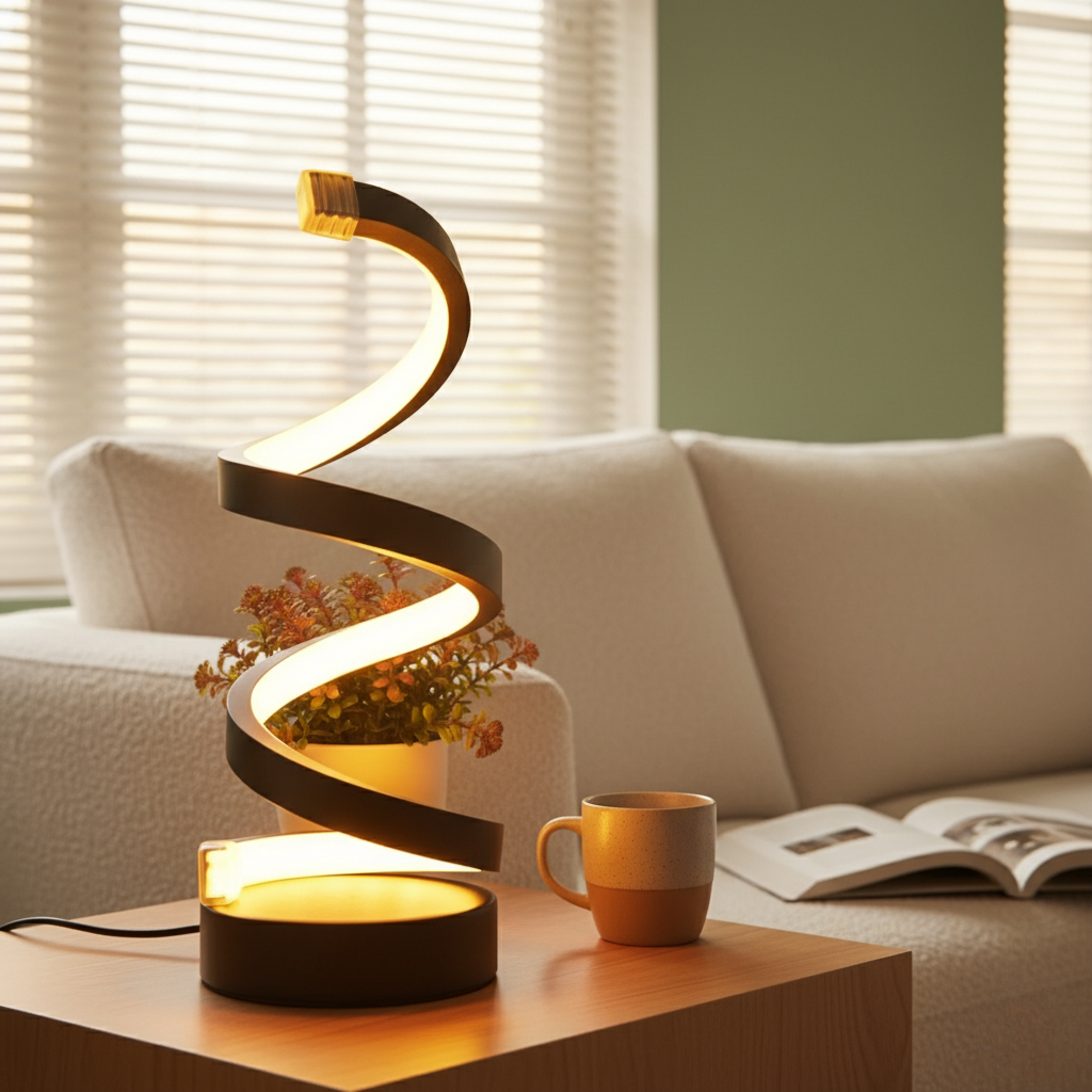 Lampe de Chevet Spirale Design LED