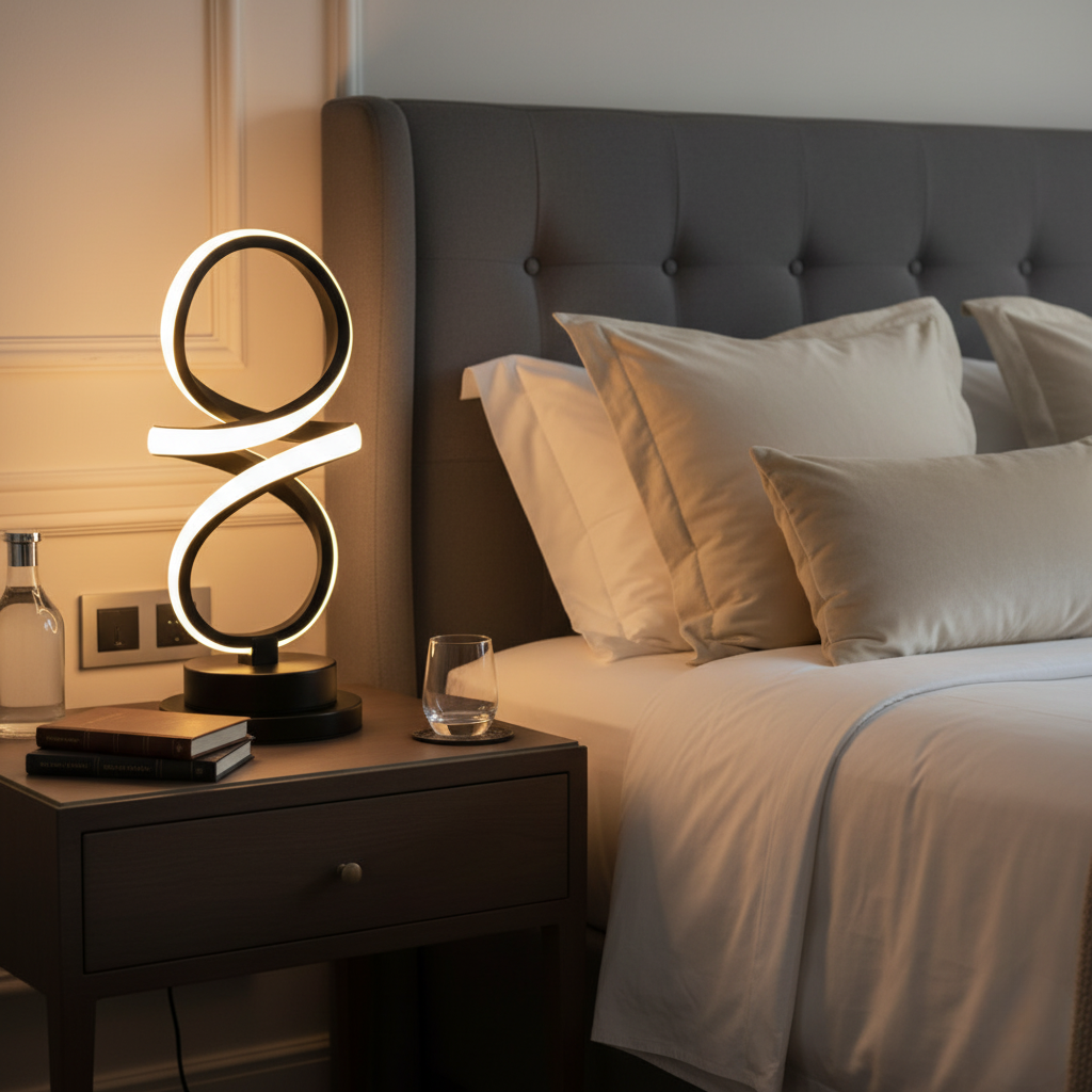Lampe de Chevet Moderne LED Spirale