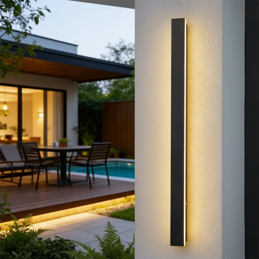 Applique Murale Extérieur LED Étanche Minimaliste Métal Cour