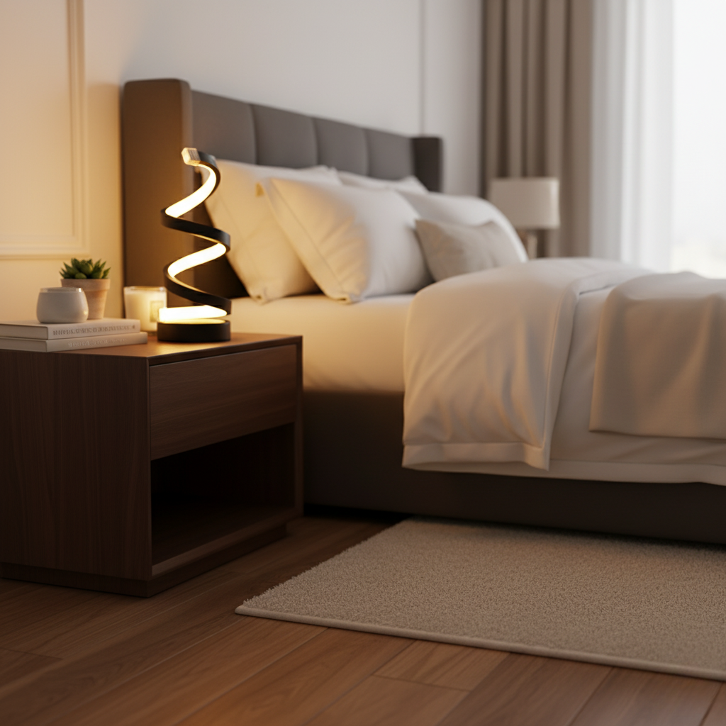 Lampe de Chevet Spirale Design LED