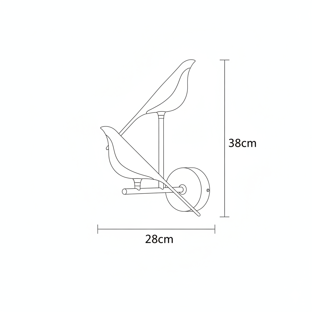 Applique Murale LED en Forme d'Oiseau