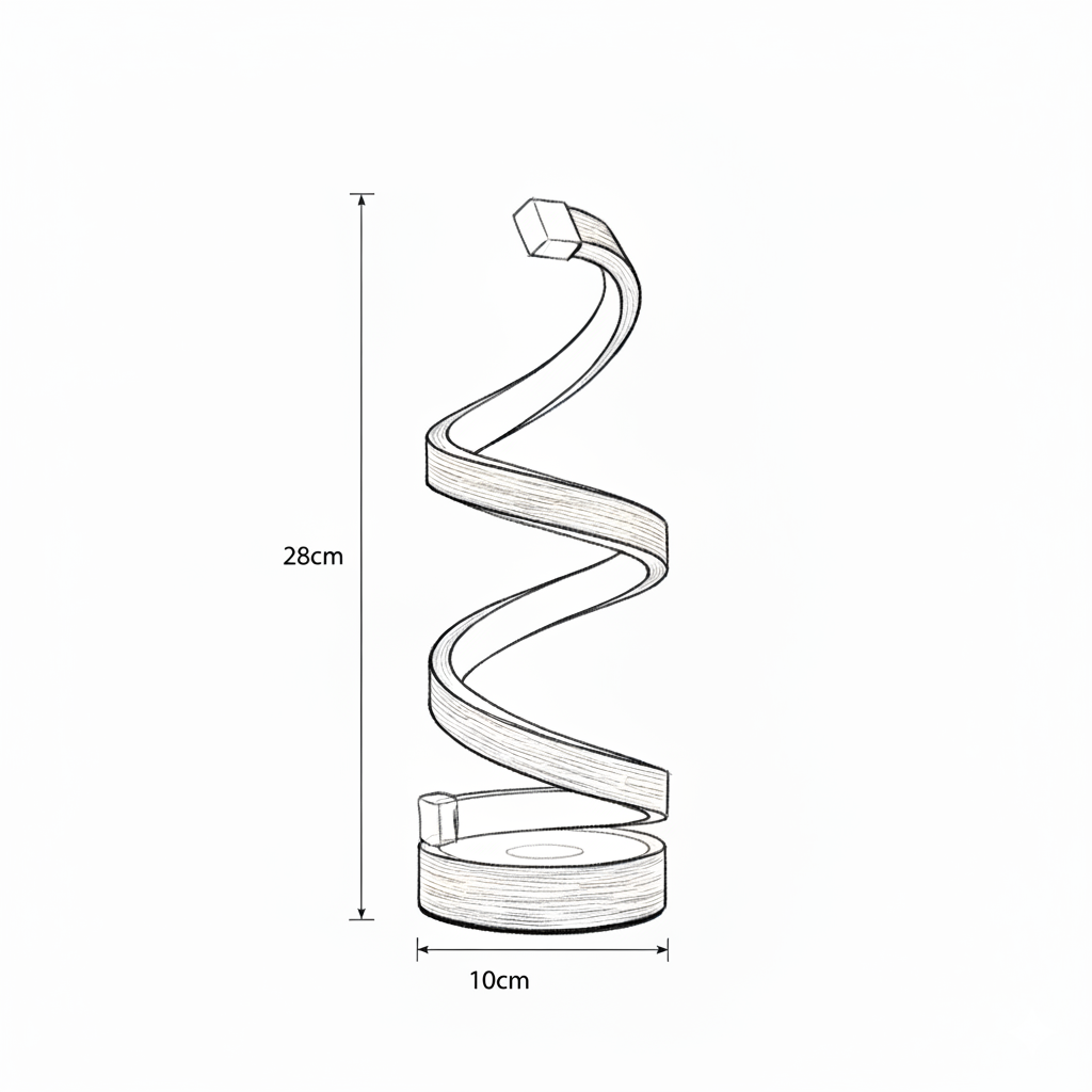 Lampe de Chevet Spirale Design LED