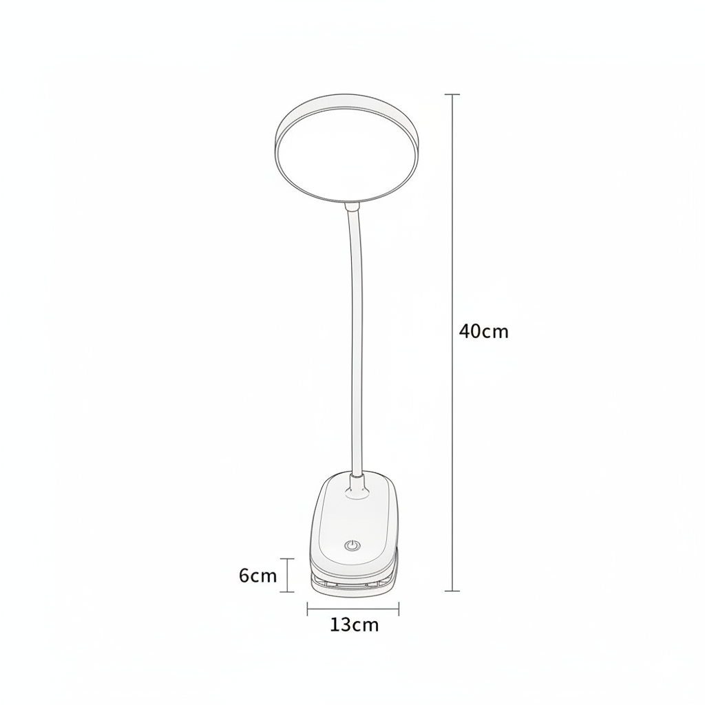 Lampe de Chevet Pince Sans Fil LED