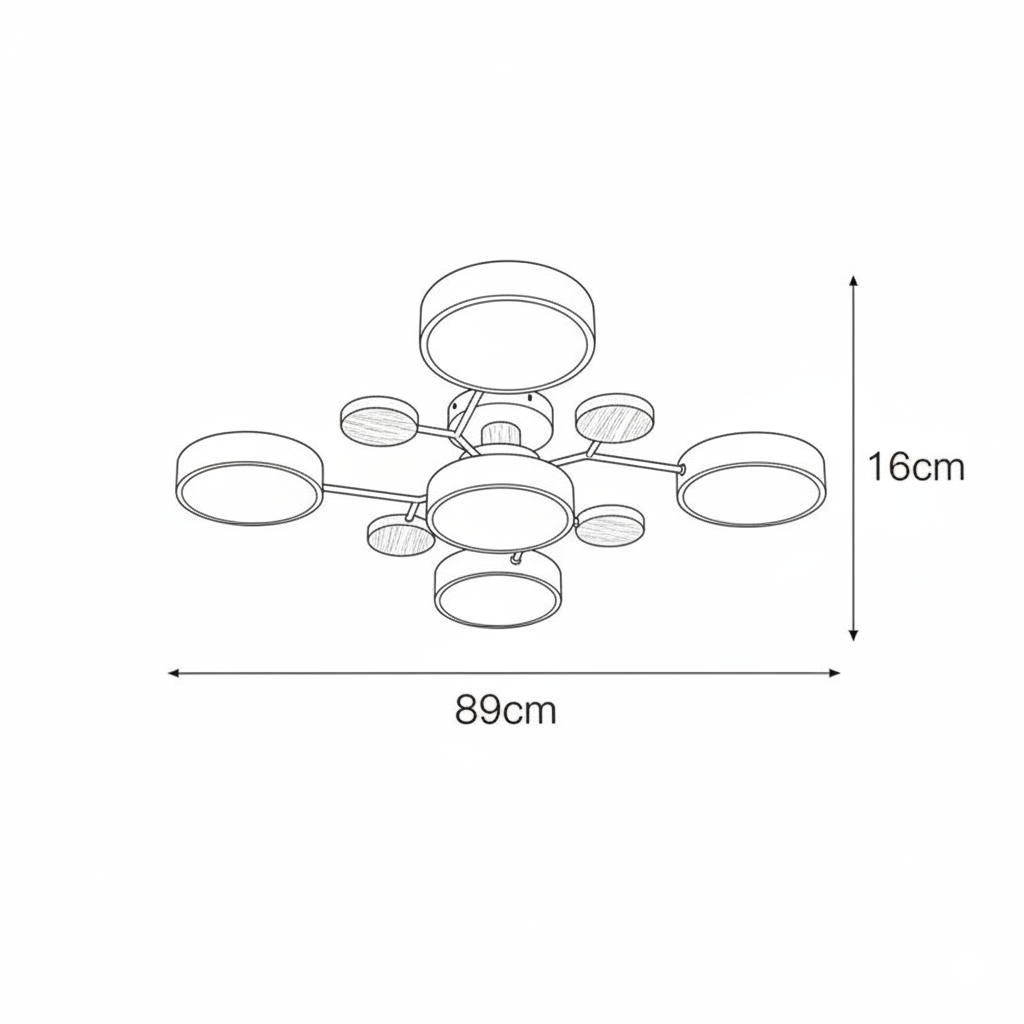 Plafonnier Circulaire Moderne Nordique en Acrylique LED