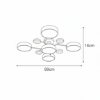 Plafonnier Circulaire Moderne Nordique en Acrylique LED