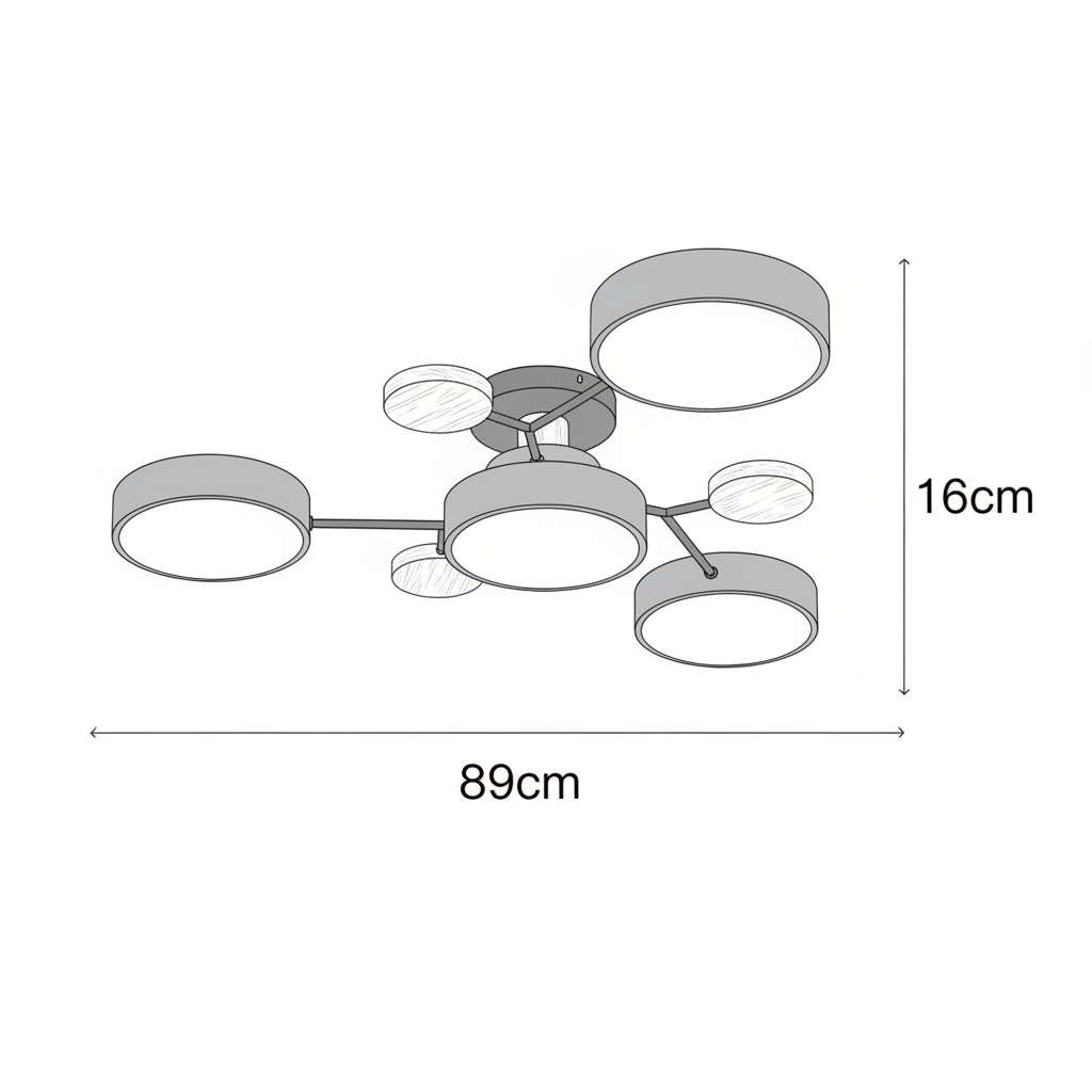 Plafonnier Circulaire Moderne Nordique en Acrylique LED