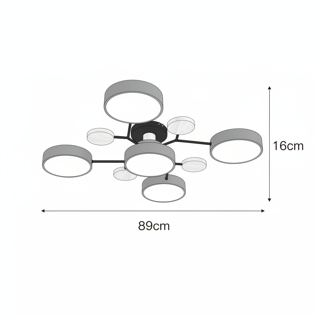Plafonnier Circulaire Moderne Nordique en Acrylique LED