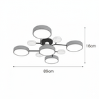Plafonnier Circulaire Moderne Nordique en Acrylique LED