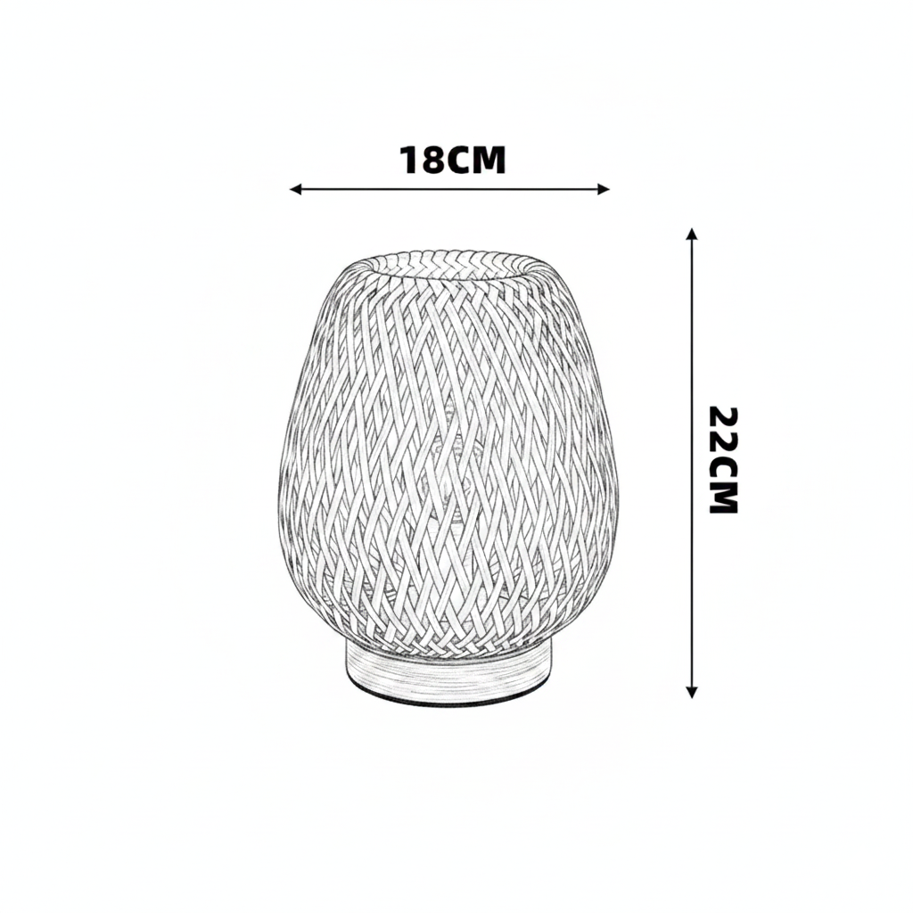 Lampe en Bambou Tressé