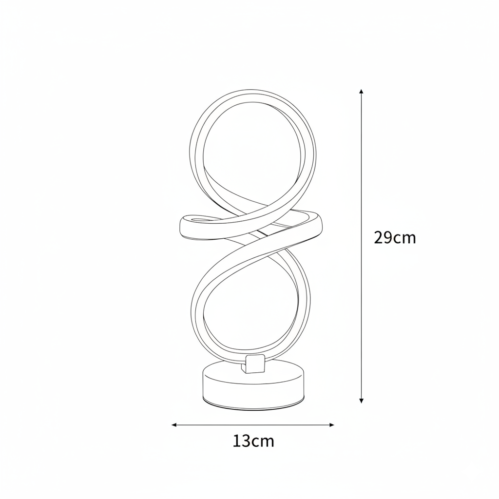 Lampe de Chevet Moderne LED Spirale