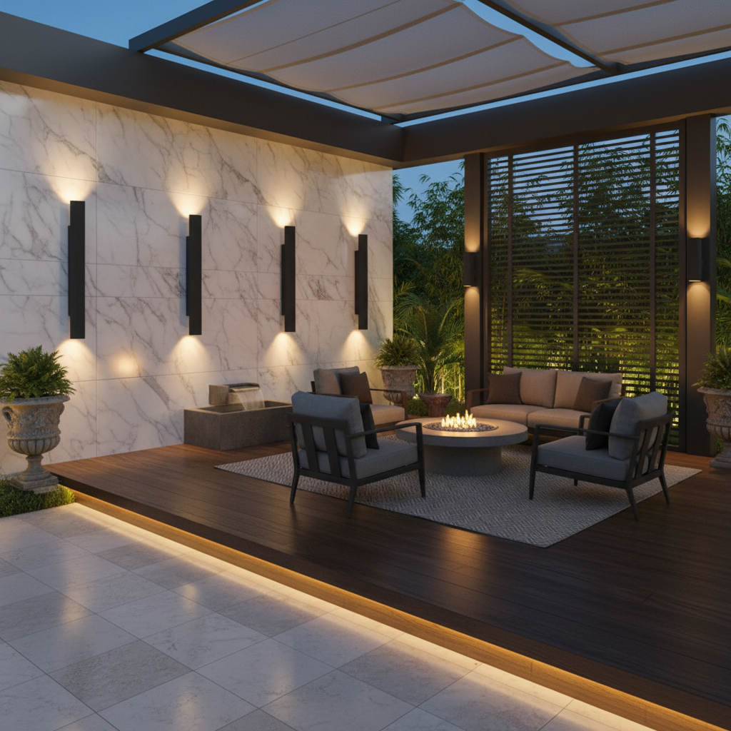 Applique Murale LED en Aluminium Intérieur/Extérieur