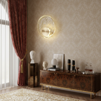 Applique Murale Ronde en Cristal Nordique