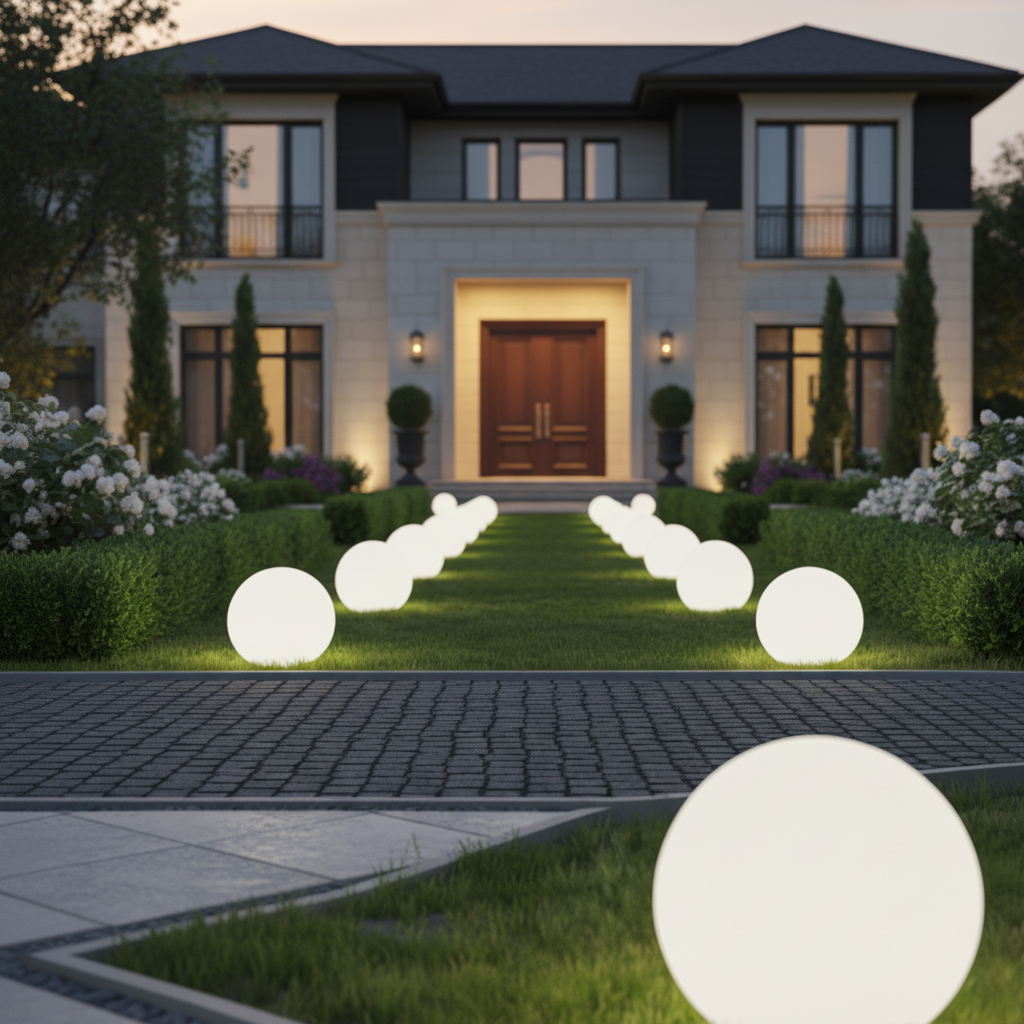 Lampe Boule LED Extérieure Étanche Rechargeable