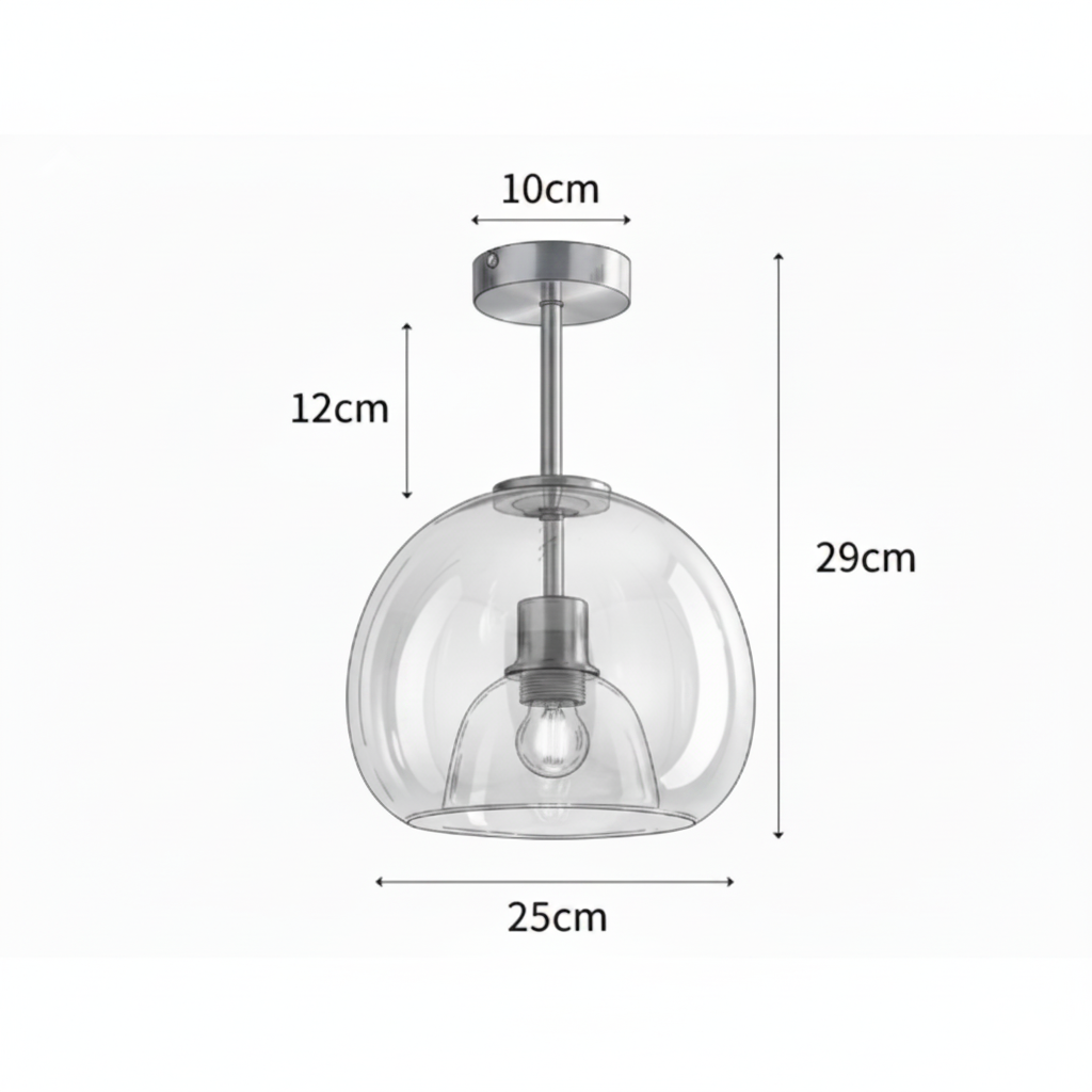 Plafonnier en Verre Design Nordique