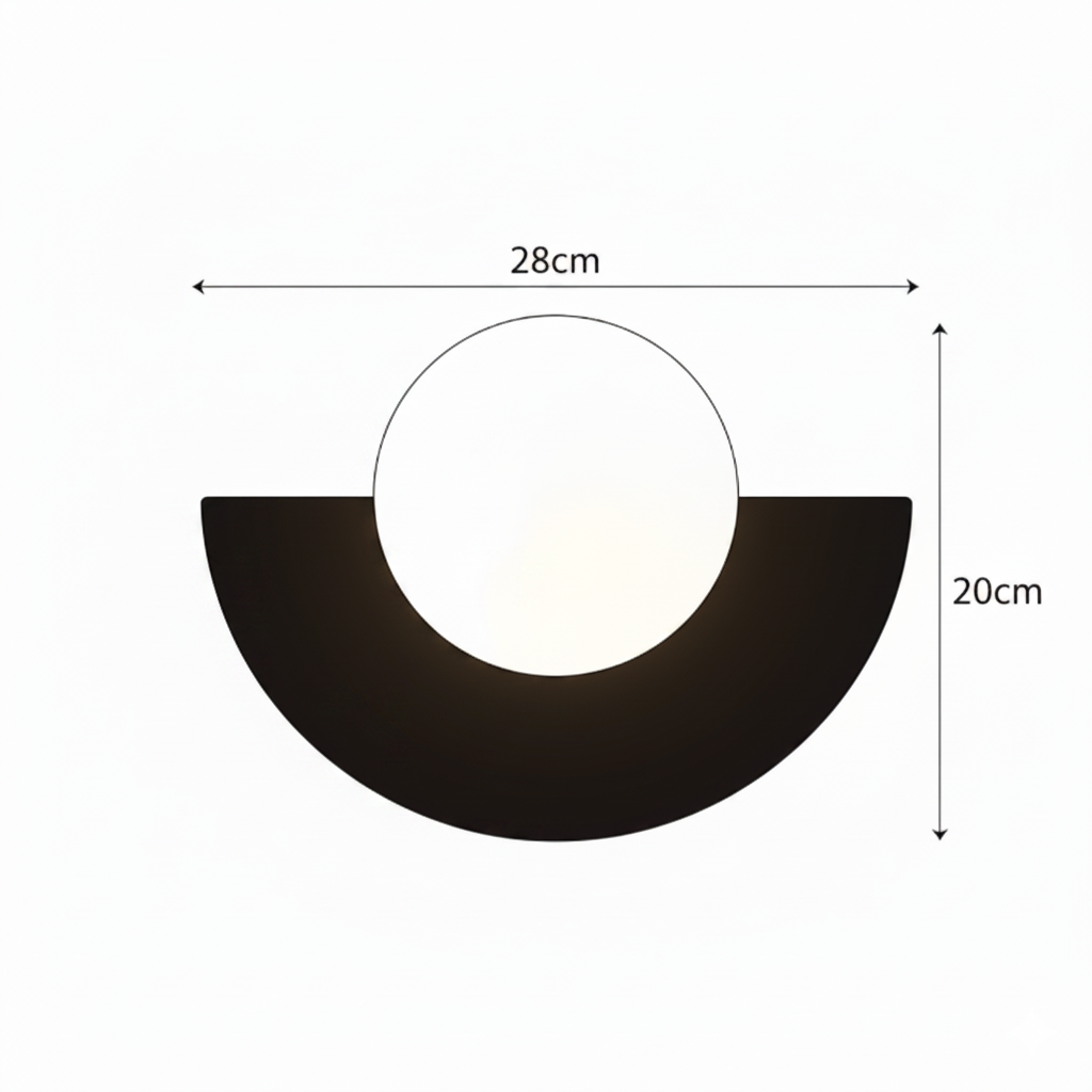 Applique Murale Demi-Lune Ronde